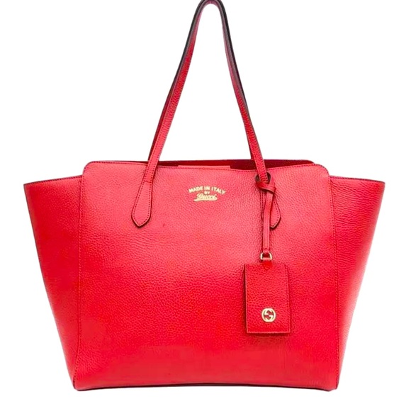 Gucci Large Size Calf Leather Swing Tote Bag. - Picture 4 of 16